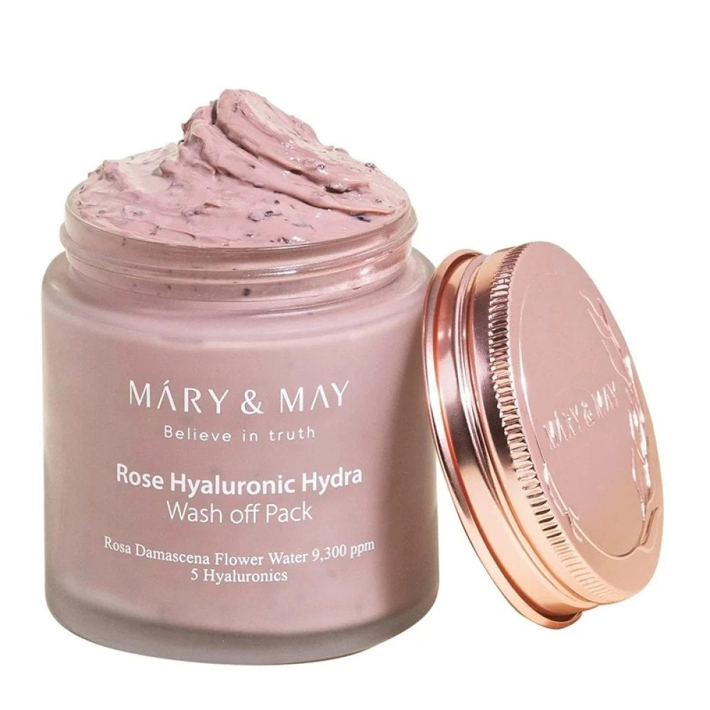 Mary and May, Rose Hyaluronic Hydra, Intense Hydration, Clay Mask, 125 g