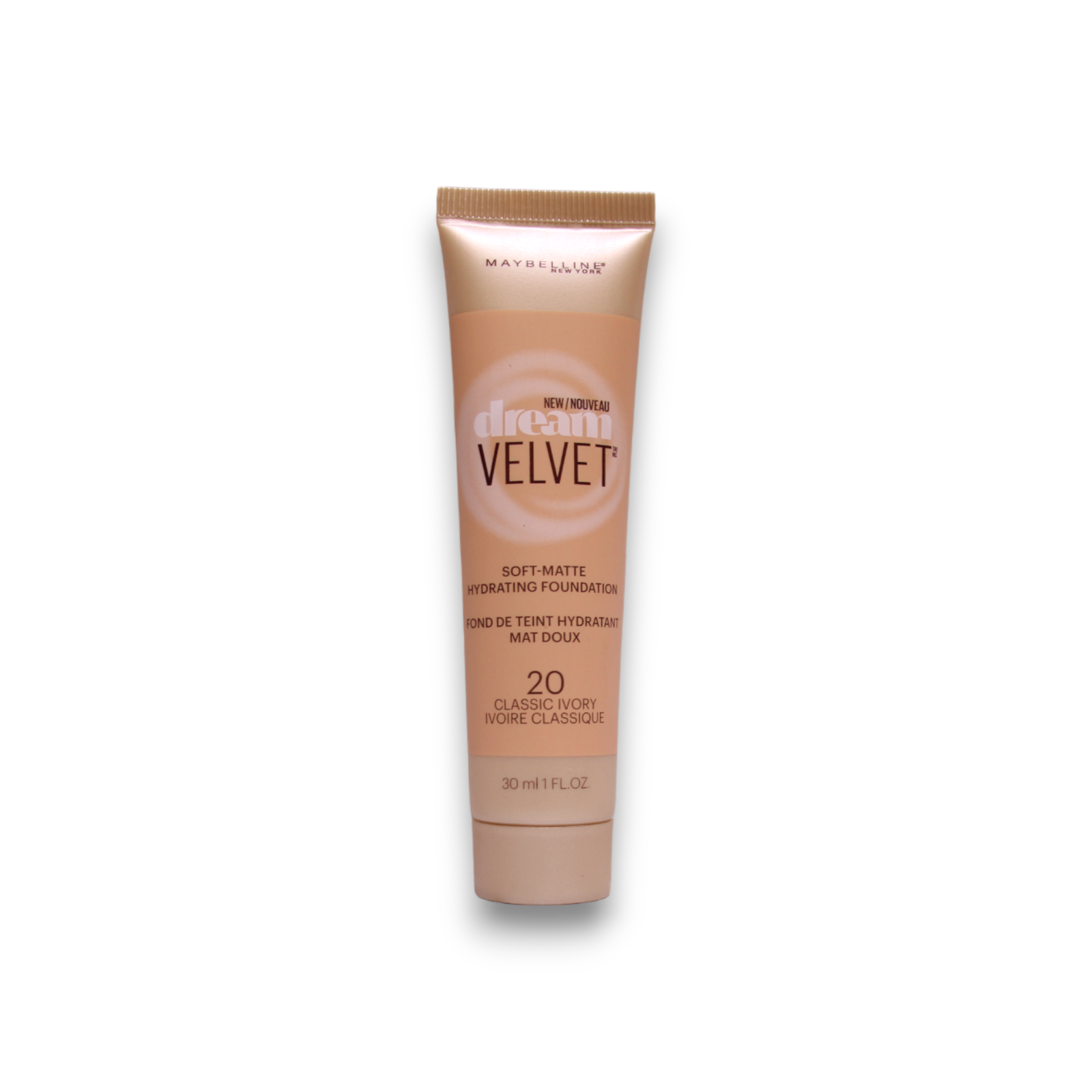 Maybelline, Dream Velvet, Soft Matte, Cream Foundation, 20, Classic Ivory, 30 ml - view 2