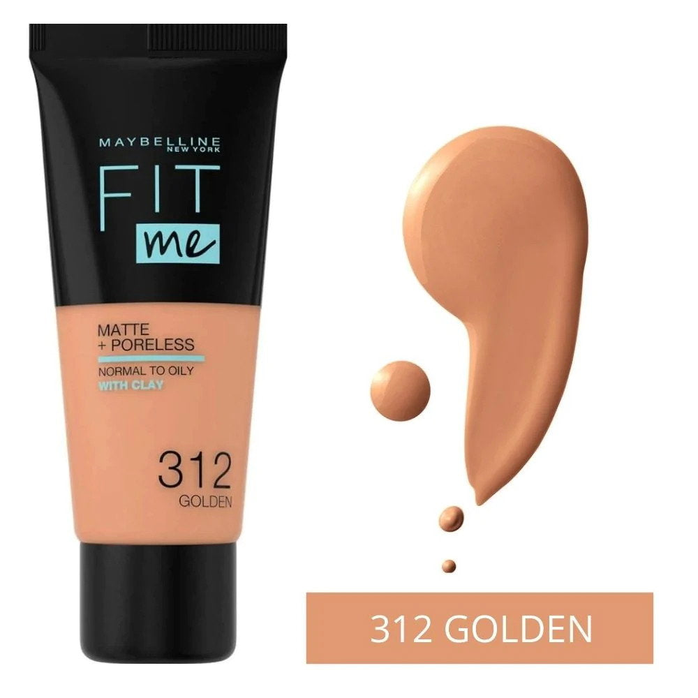 Maybelline, Fit Me Matte + Poreless, Liquid Foundation, 312, Golden, 30 ml - view 3