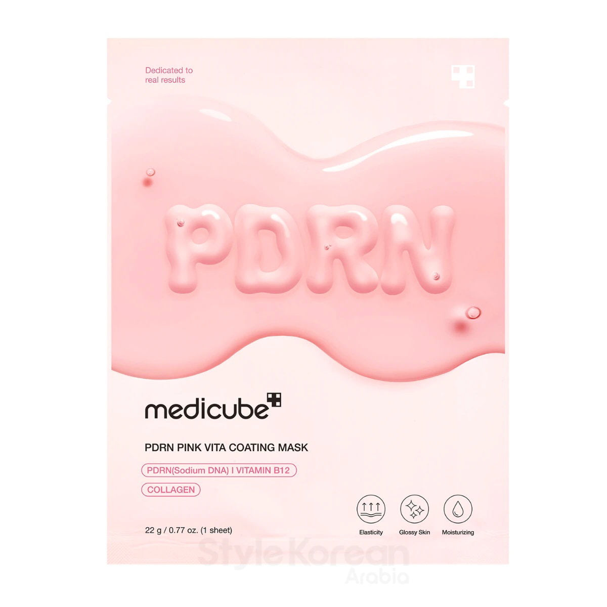 Medicube, PDRN Pink Vita Coating, Firmness & Elasticity, Sheet Mask, For Face, Weekly, 22 g