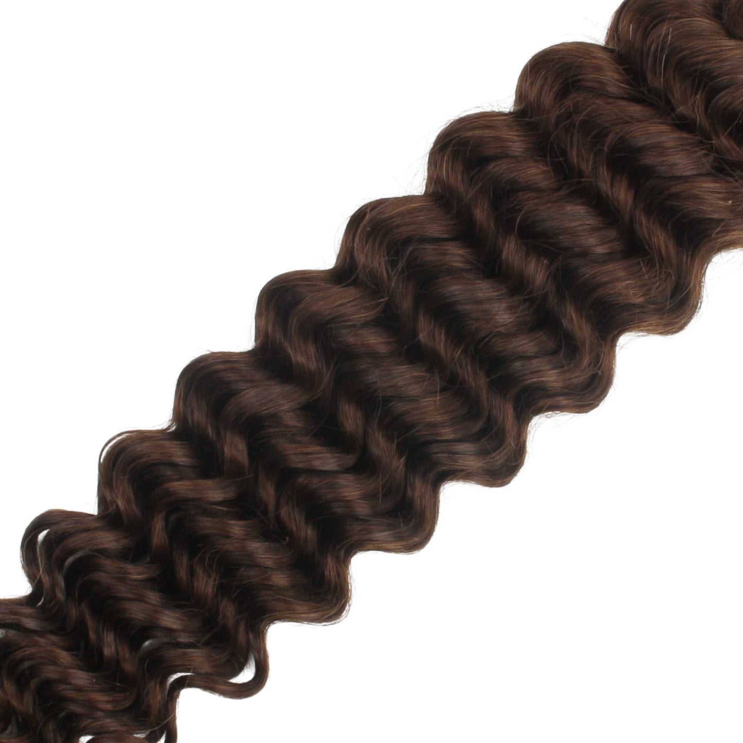Medium Brown Deep Wave Color 4 Bulk 100% Human Braiding Hair Luxegan