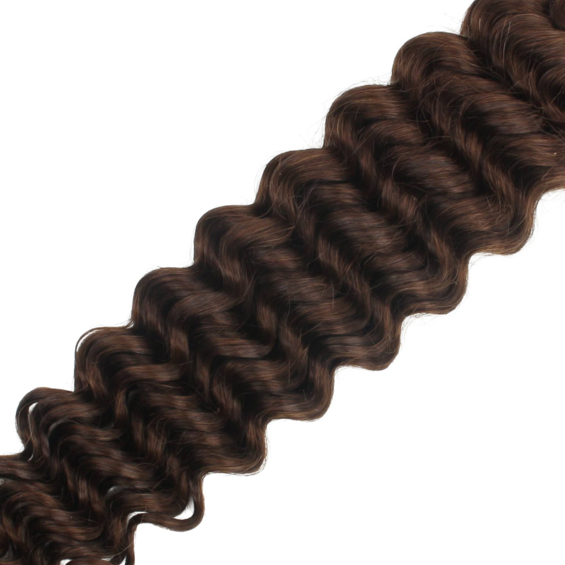 Medium Brown Deep Wave Color 4 Bulk 100% Human Braiding Hair Luxegan