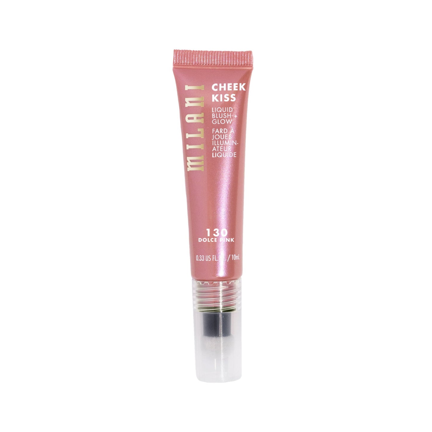 Milani, Cheek Kiss Blush + Glow, Illuminating, Liquid Blush, 130, Dolce Pink, 10 ml