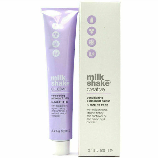 Milk Shake, Creative, SLS/SLES-Free, Permanent Hair Dye, 1.111AA Intense Ash Black, 100 ml