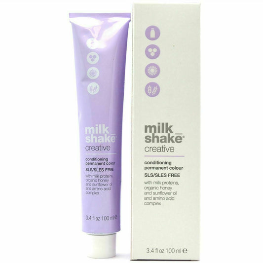 Milk Shake, Creative, SLS/SLES-Free, Permanent Hair Dye, 8.138AG Ash Gold Light Blonde, 100 ml