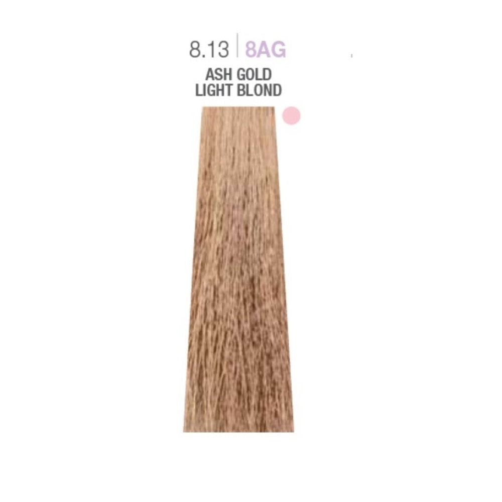 Milk Shake, Creative, SLS/SLES-Free, Permanent Hair Dye, 8.138AG Ash Gold Light Blonde, 100 ml