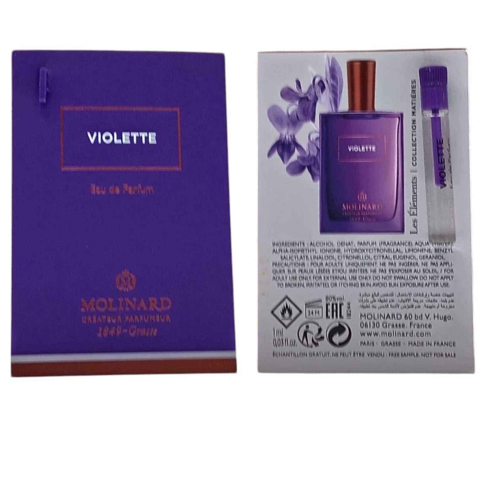 Molinard, Les Elements Collection - Violette, Eau De Parfum, For Women, 1 ml *Vial - view 3