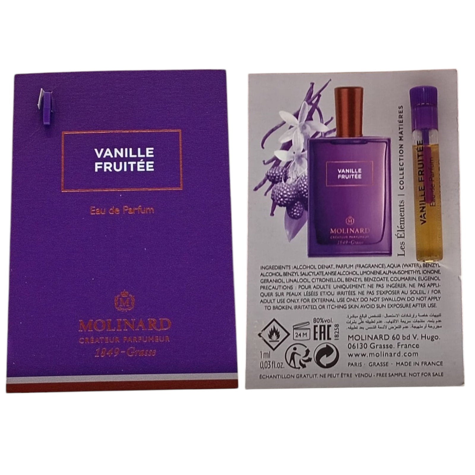 Molinard, Les Elements - Vanille Fruitee, Eau De Parfum, Unisex, 1 ml *Vial - view 2