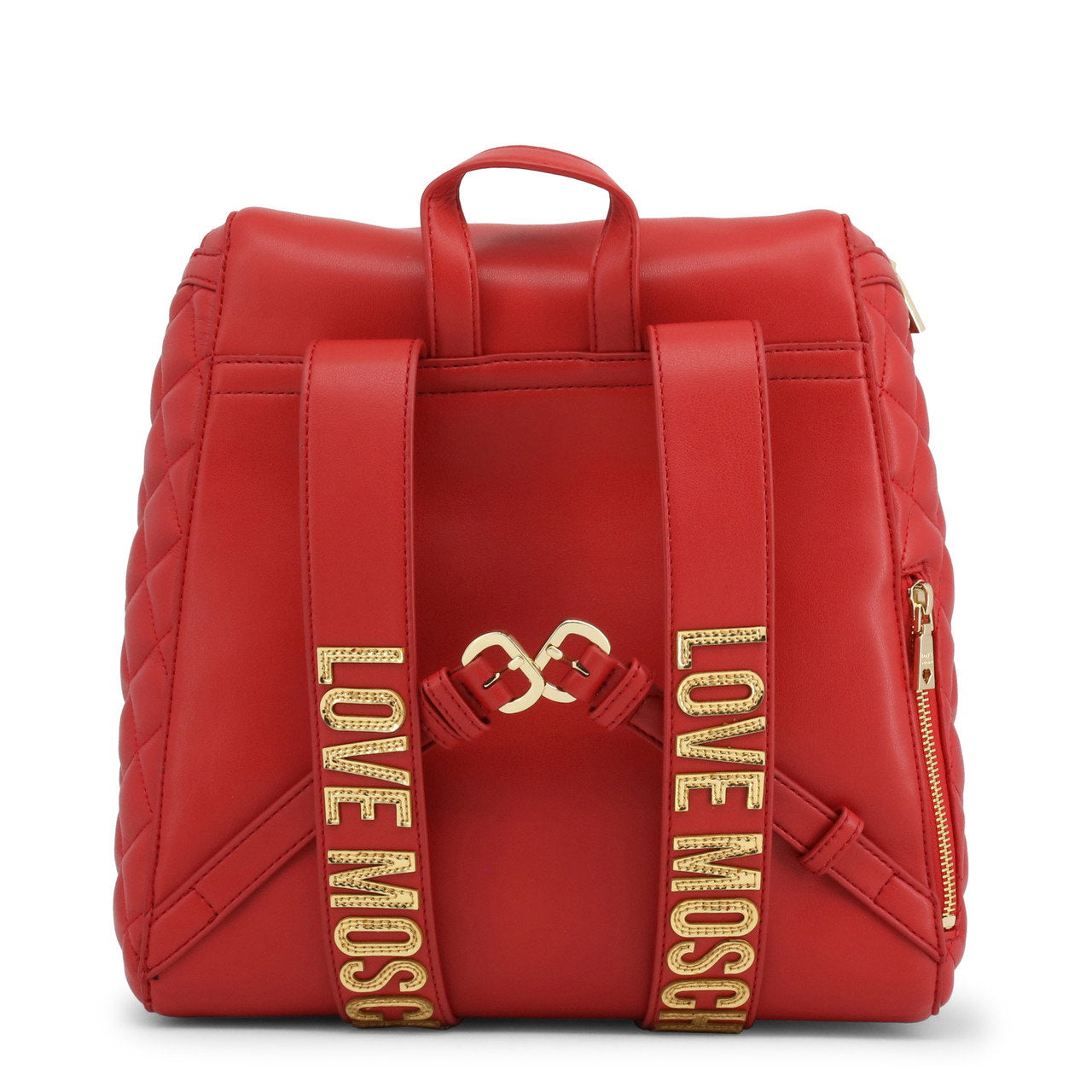 Moschino, Love, Synthetic Leather, Textile Backpack, Red, Pockets 2, For Women - view 3