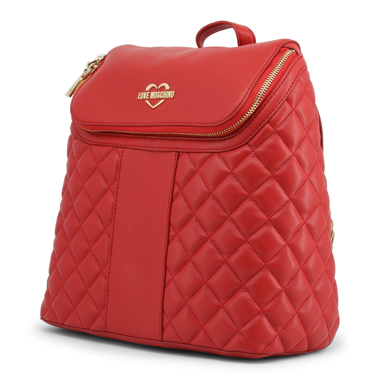 Moschino, Love, Synthetic Leather, Textile Backpack, Red, Pockets 2, For Women - view 2