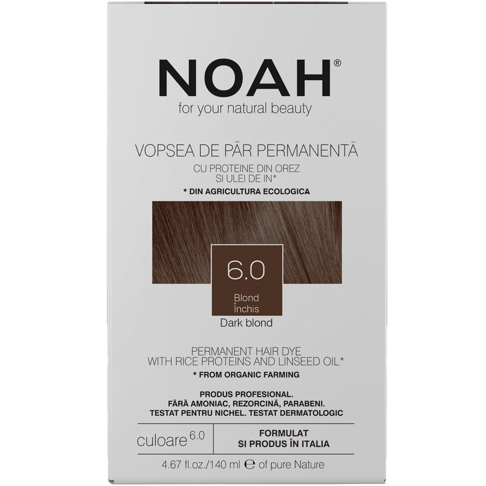 Noah, Permanent Hair Colour, Permanent Hair Dye, 6.0 Dark Blonde, 140 ml