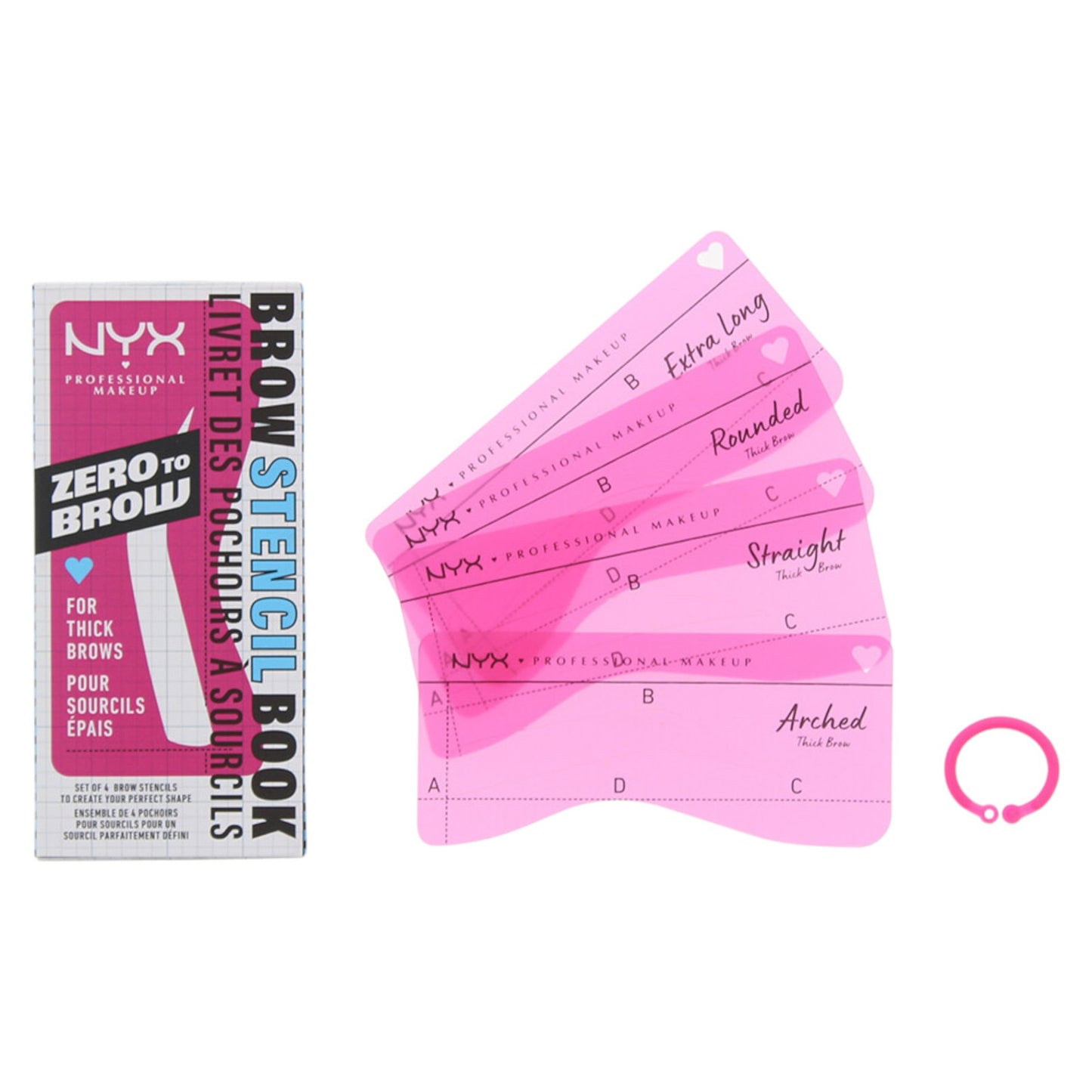 Set, Nyx, Zero To Brow, Shaping, Eyebrow Powder, 4 pcs pcs