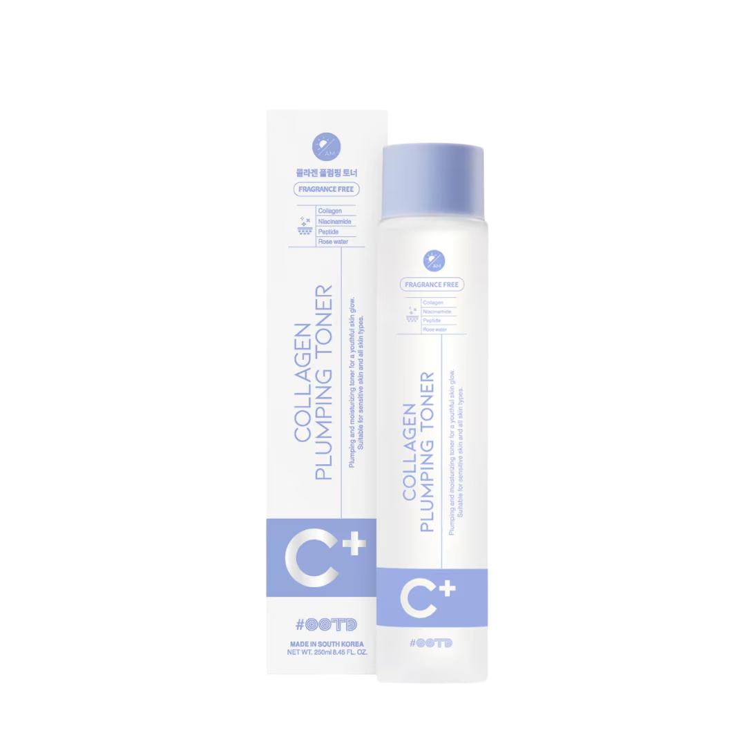 #OOTD, C+, Collagen, Hydrating & Plumping, Cleansing Toner, 250 ml