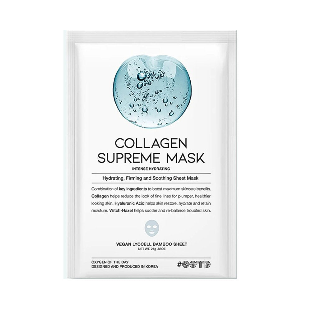 #OOTD, Collagen Supreme, Intense Hydration, Sheet Mask, For Face, 25 ml