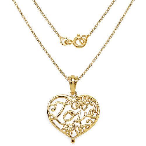 Colgante de Plata de Ley .925 de 6.05 Gramos Chapado en Oro Amarillo de 14K