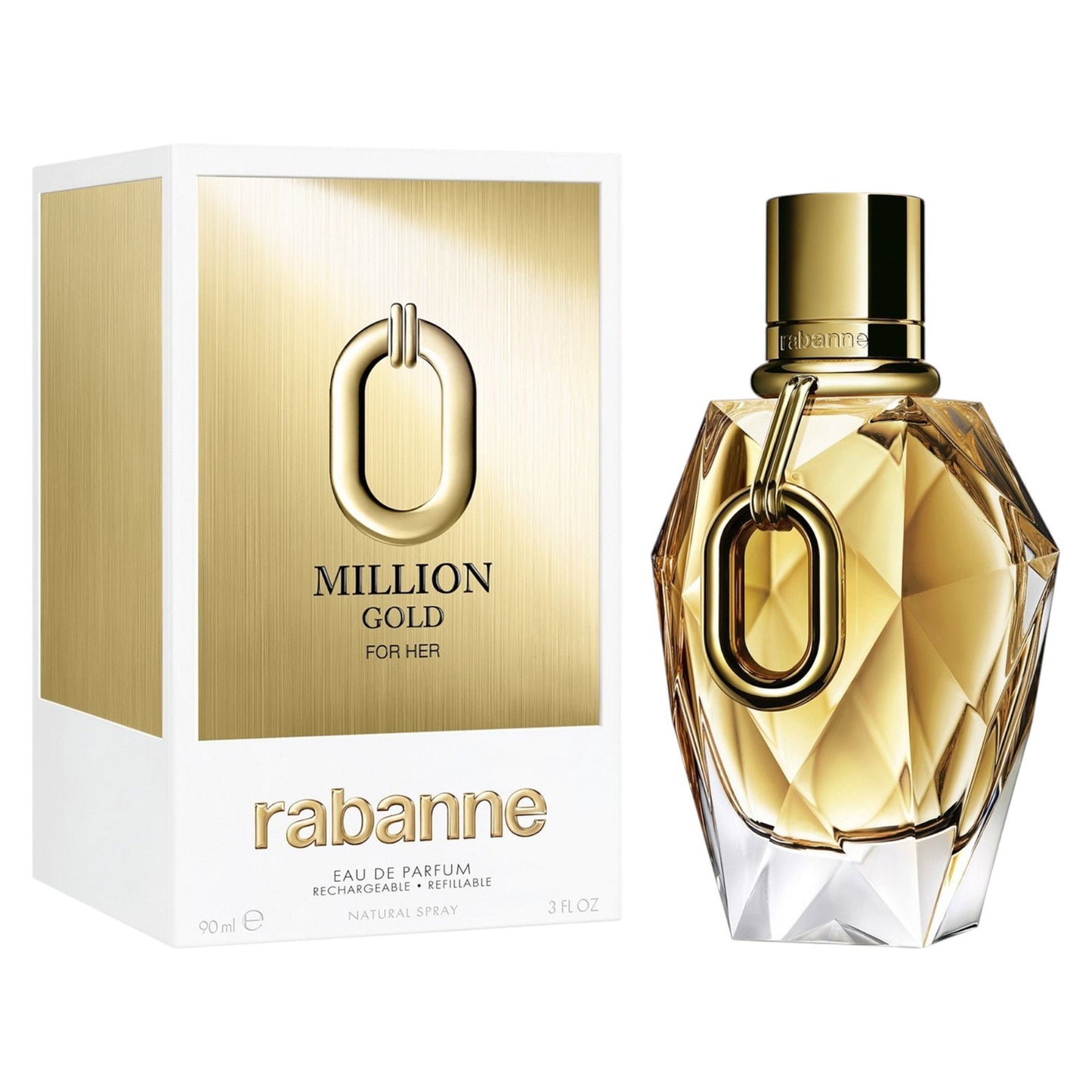 Paco Rabanne, Million Gold, Eau De Parfum, For Women, Refillable, 90 ml