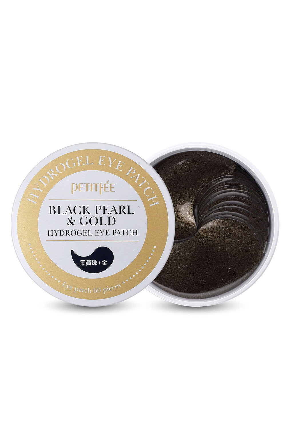 Petitfee, Black Pearl & Gold, Hydrogel, Hydrating & Brightening, Day & Night, Eye Patch, 60 pcs