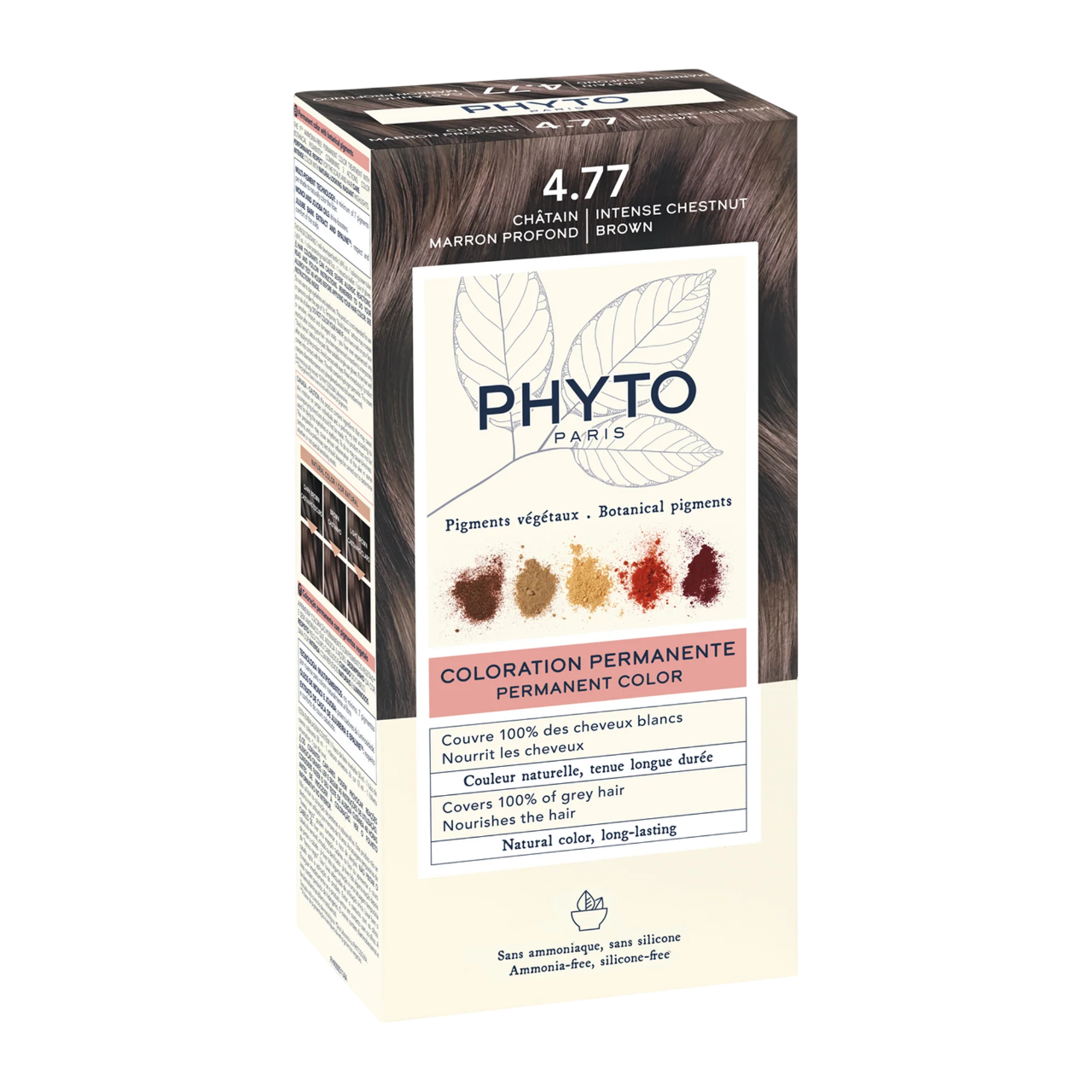Phyto, Phytocolor, Permanent Hair Dye, 4.77 Intense Chestnut Brown, 50 ml