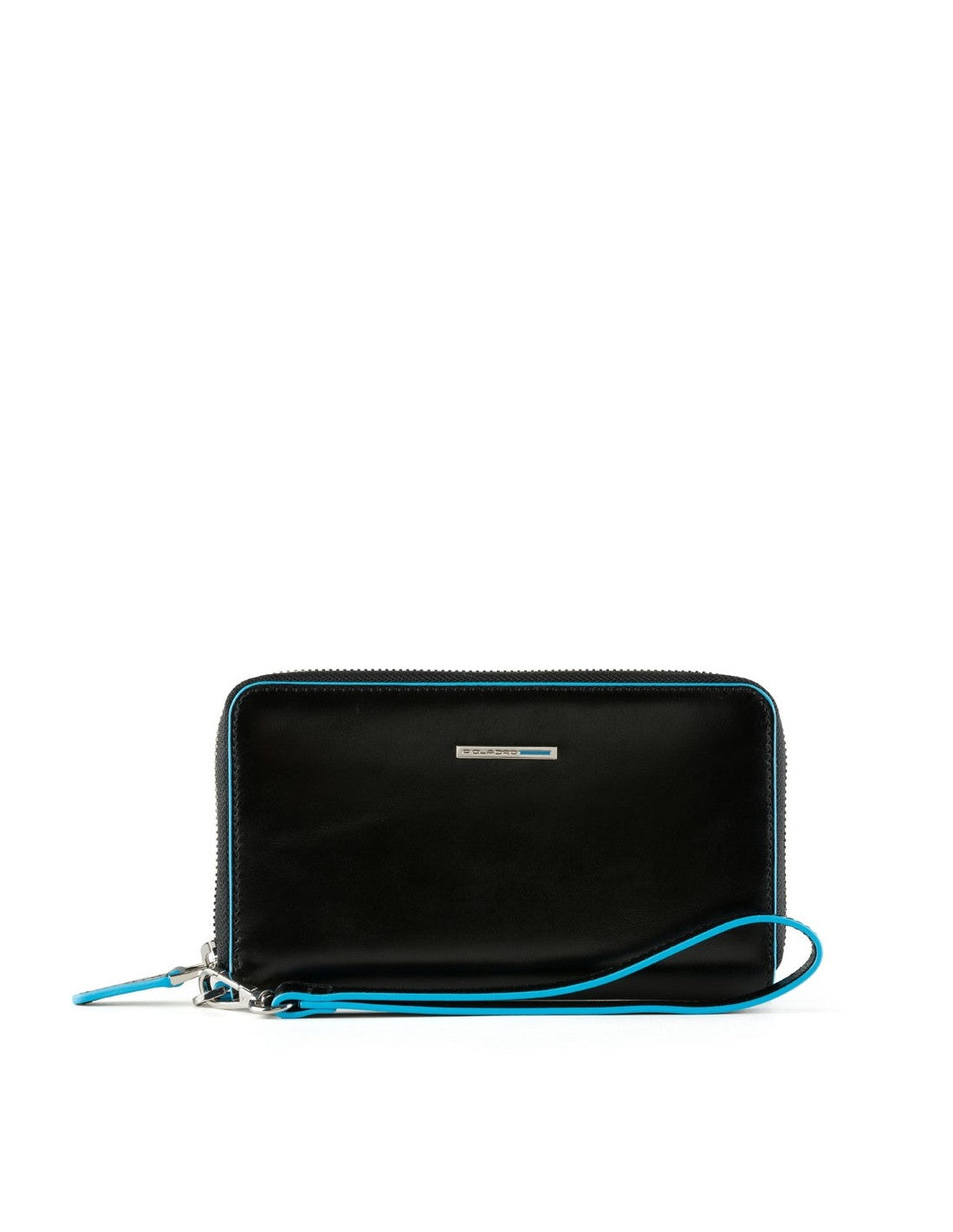 Piquadro, Blue Square, Leather Wallet, Black, For Women