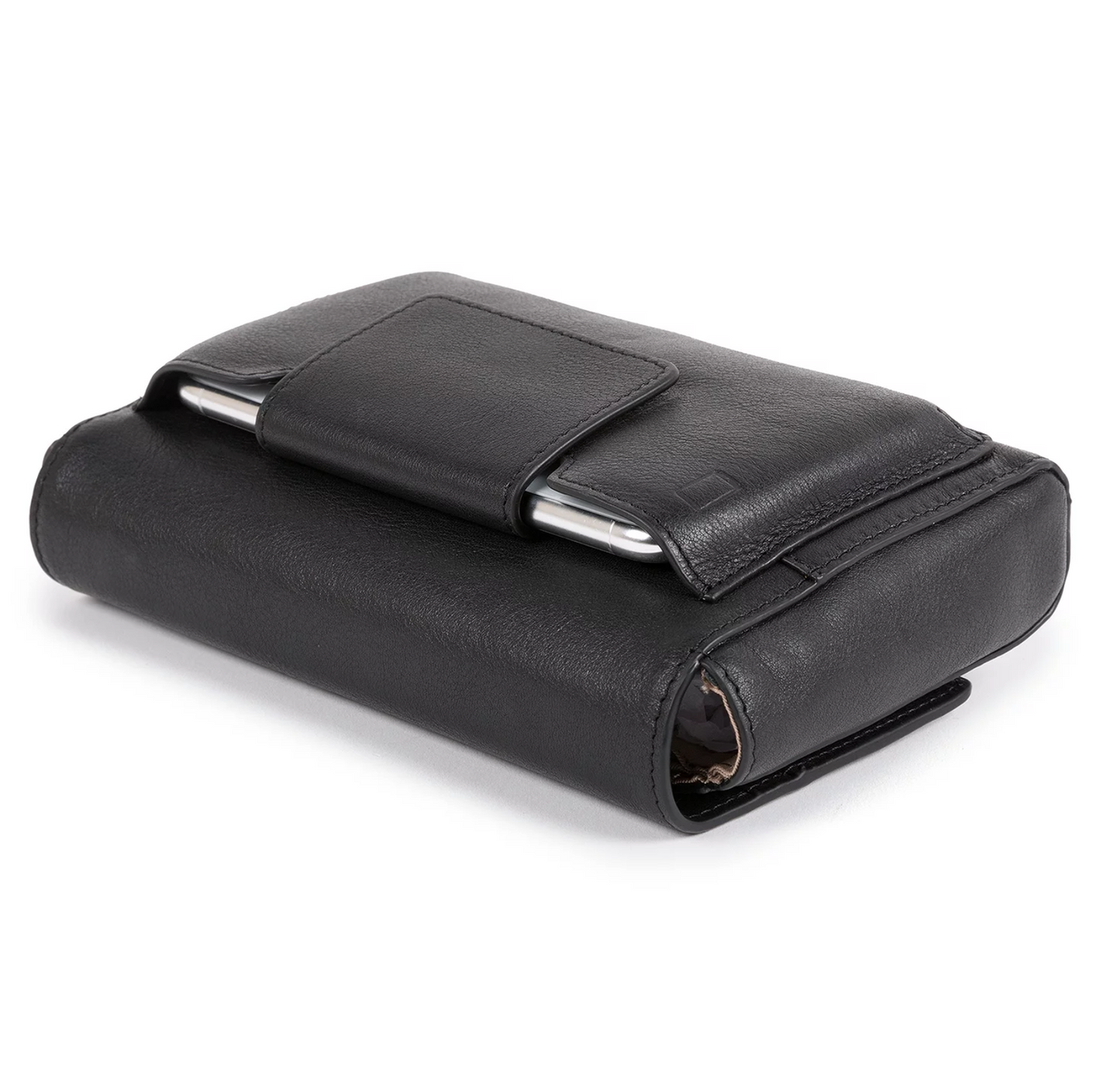 Piquadro, Dafne, Leather Handbag, Sistem RFID, Black, 19 cm