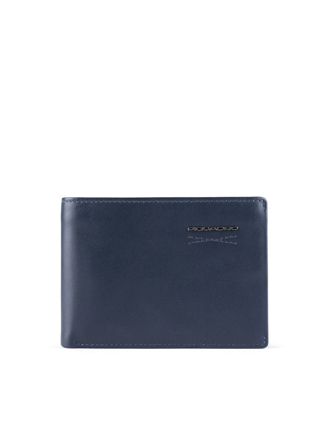 Piquadro, Obidos, Leather Wallet, Coin Holder, Blue, For Men