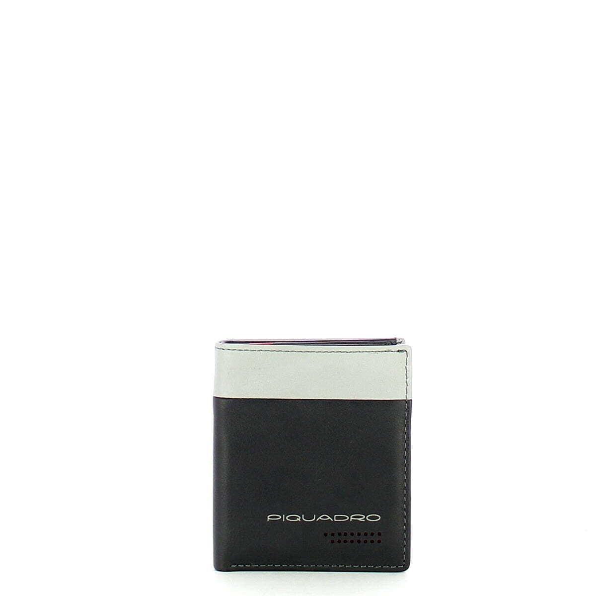 Piquadro, Piquadro, Leather Wallet, For Back And Credit Cards, Black, Gray, For Men