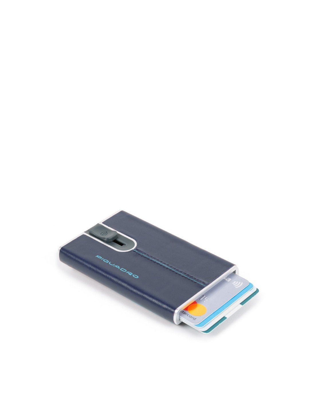 Piquadro, Blue Square, Leather Wallet, Square Sliding System with Money Clip, PP5358B2R-BLU2 - view 2