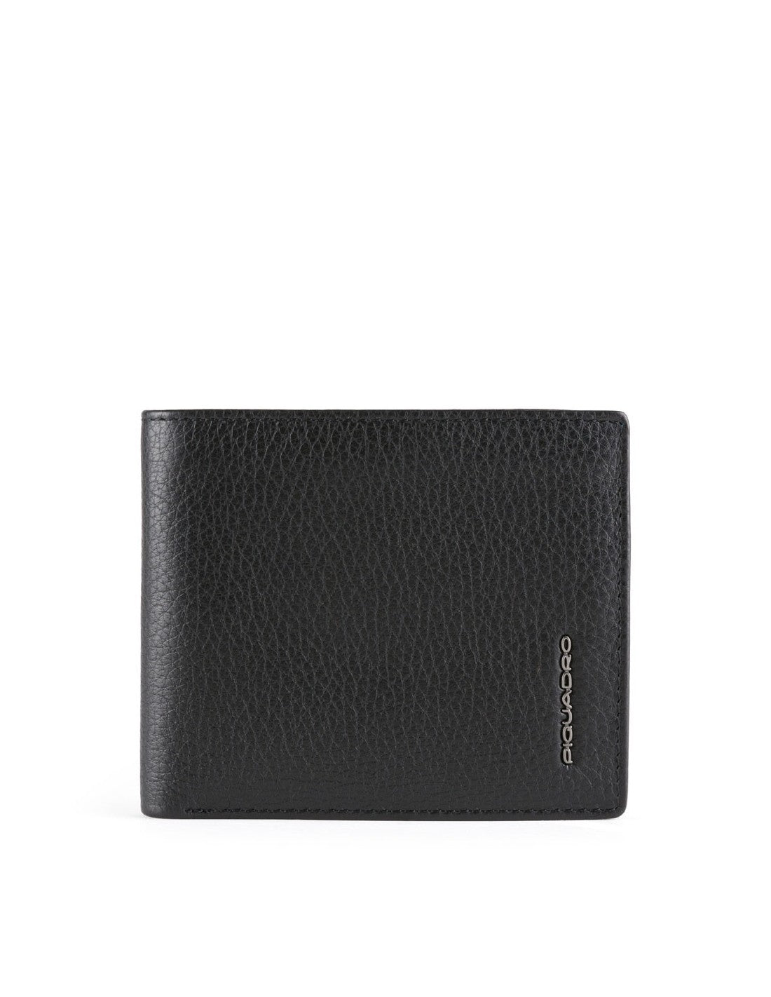 Piquadro, Piquadro, Leather Wallet, With Zipped Coin Pocket, Black, For Men