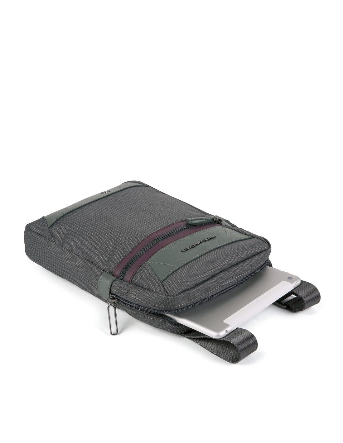 Piquadro, Trakai, Recycled Materials, Small, Textile Crossbody Bag, Green, 27 x 21 x 5 cm, For Men
