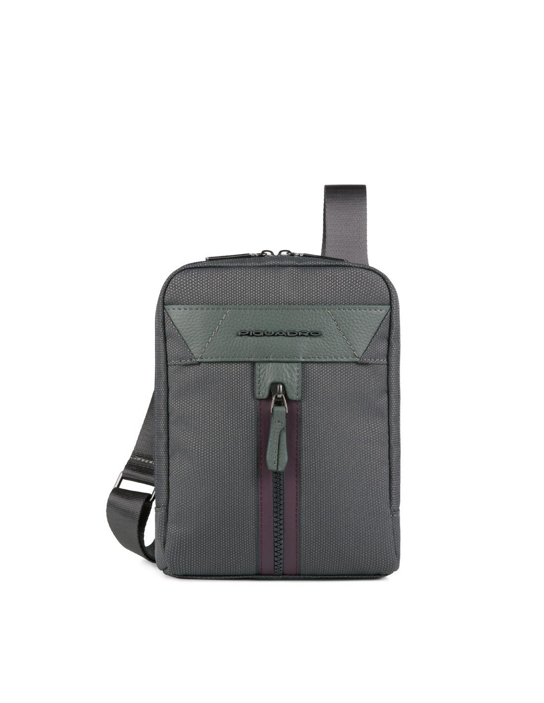 Piquadro, Trakai, Shoulder Bag, Textile Crossbody Bag, Green, 16 x 22 x 4 cm, For Men