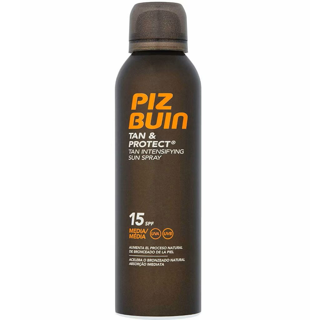 Piz Buin, Tan & Protect, Accelerates Natural Tanning, Sunscreen Spray, SPF 15, UVA/UVB protection, 150 ml