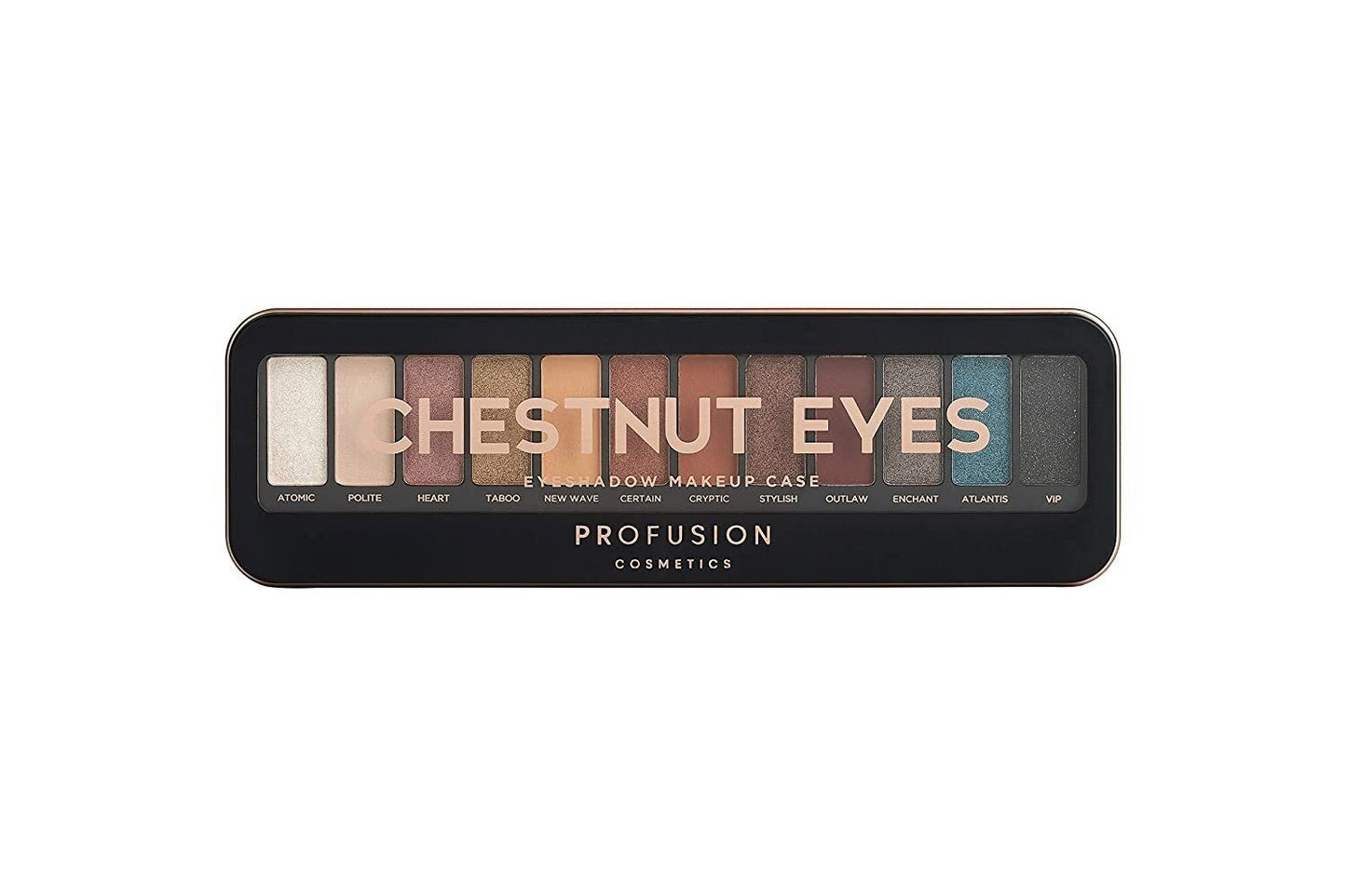 Profusion Cosmetics, Chestnut Eyes, Eyeshadow Palette, 12 Shades, 25 g