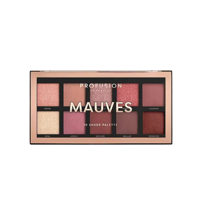 Profusion Cosmetics, Profusion, Eyeshadow Palette, Mauves, 10 Shades, 103 g