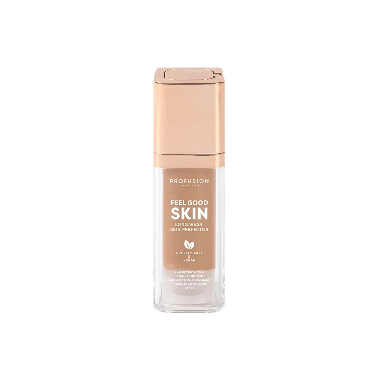 Profusion Cosmetics, Feel Good Skin, Satin Finish, Liquid Foundation, 300, Medium, SPF 15, 30 ml