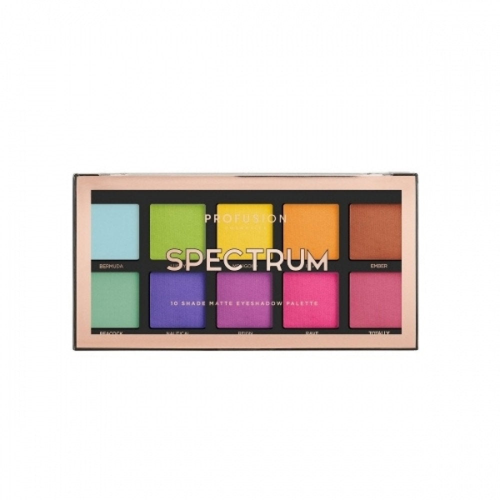 Profusion Cosmetics, Spectrum, Eyeshadow Palette, 10 Shades, 25 g