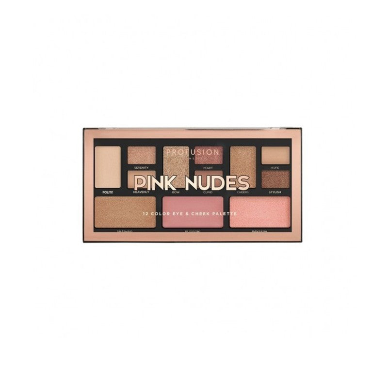Profusion Cosmetics, Mini Artistry, Eyeshadow Palette, Pink Nudes, 1.5 g