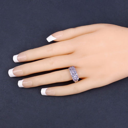 Anillo de plata de ley .925 con tanzanita genuina de 1,54 quilates