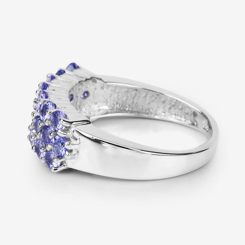 Anillo de plata de ley .925 con tanzanita genuina de 1,54 quilates