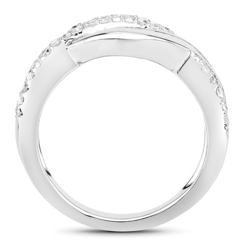 Anillo de plata de ley .925 con diamante blanco genuino de 0,47 quilates