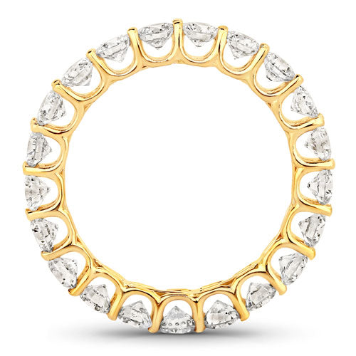 Anillo de oro amarillo de 14K con diamante de laboratorio genuino de 2.52 quilates