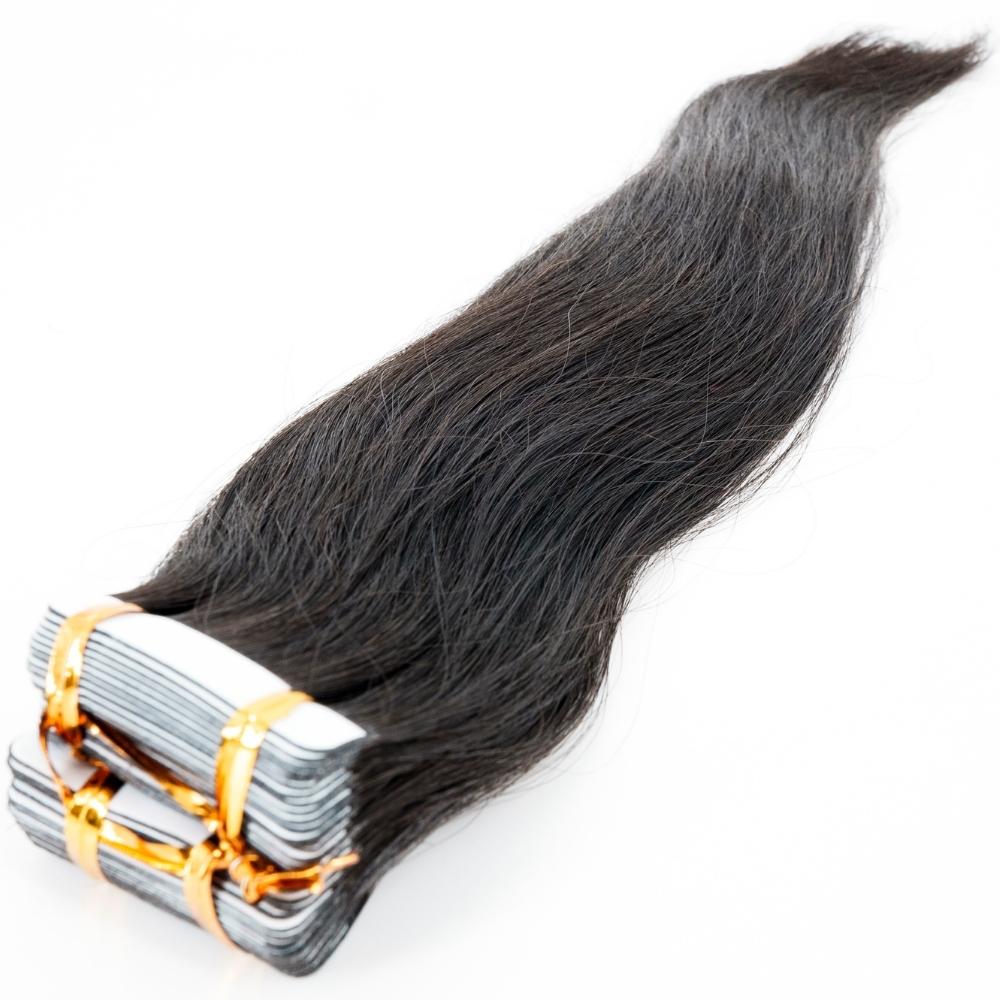 Raw Straight 100% Human Hair Tape In Extensions Luxegan