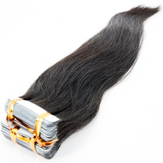 Raw Straight 100% Human Hair Tape In Extensions Luxegan