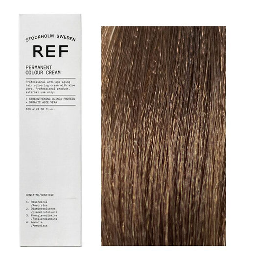 Ref Stockholm, Permanent Colour, Vegan, Permanent Hair Dye, 8.035 Cappuccino, 100 ml