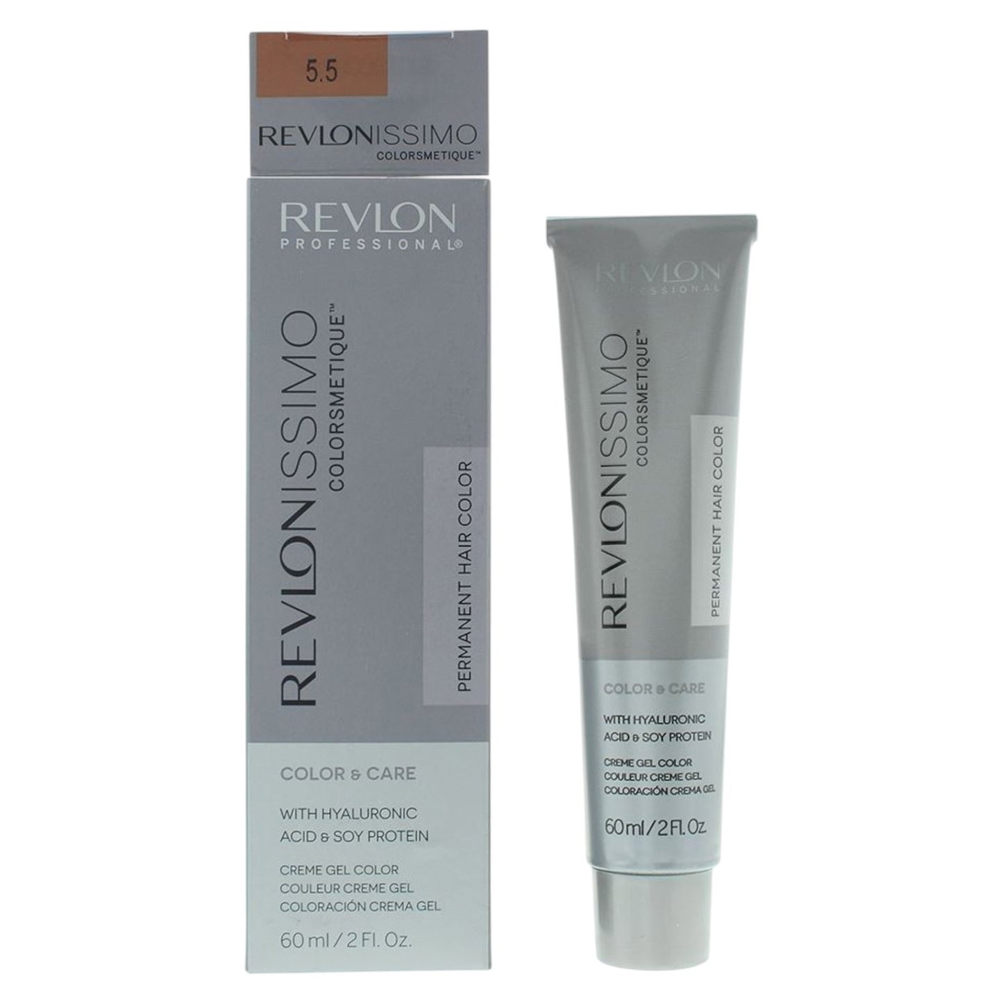 Revlon, Revlonissimo Colorsmetique, Enriched, Permanent Hair Dye, 5.5 Light Mahogany Brown, 60 ml