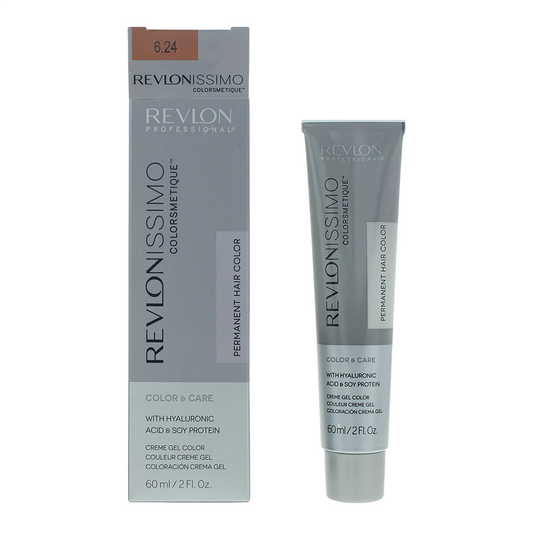 Revlon, Revlonissimo Colorsmetique, Permanent Hair Dye, 6.24 Dark Coppery Pearl Blonde, 60 ml