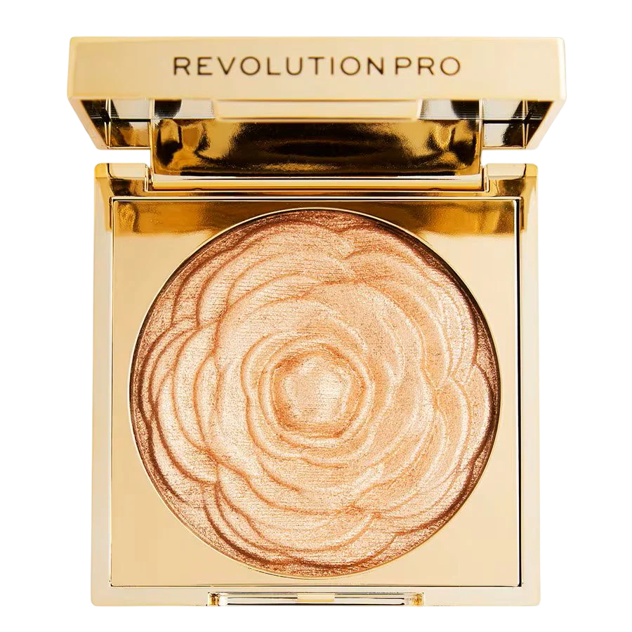 Revolution Pro, Pro Lustre, Illuminating, Blush Highlighter Compact, Golden Rose, 1 Shade, 9 g