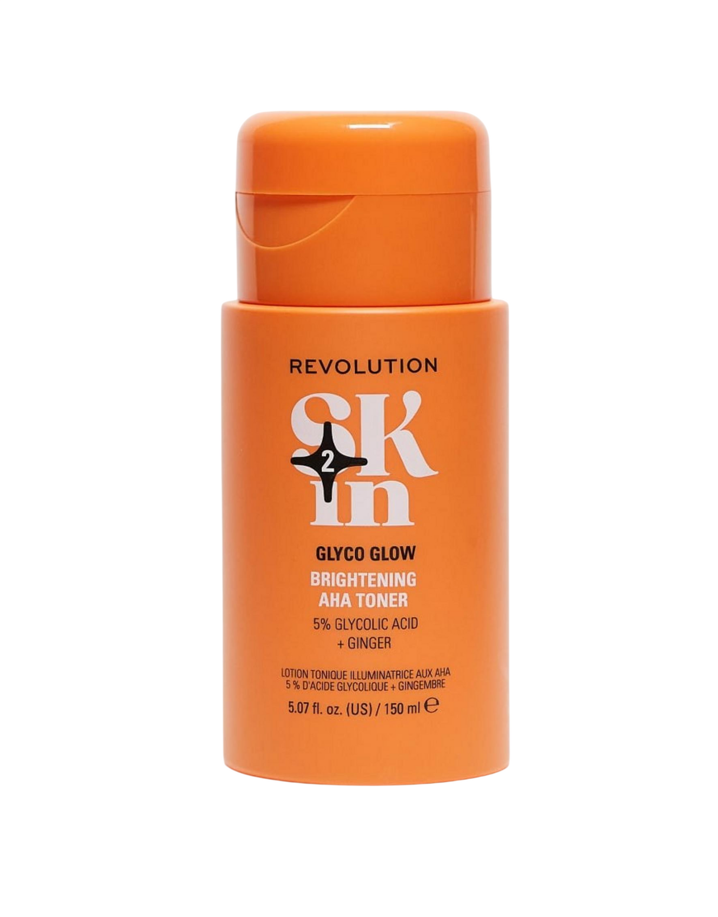 Revolution Skincare, Glyco Glow, 5% Glycolic Acid & Ginger, Brightening, Tonic Lotion, For Face, 150 ml