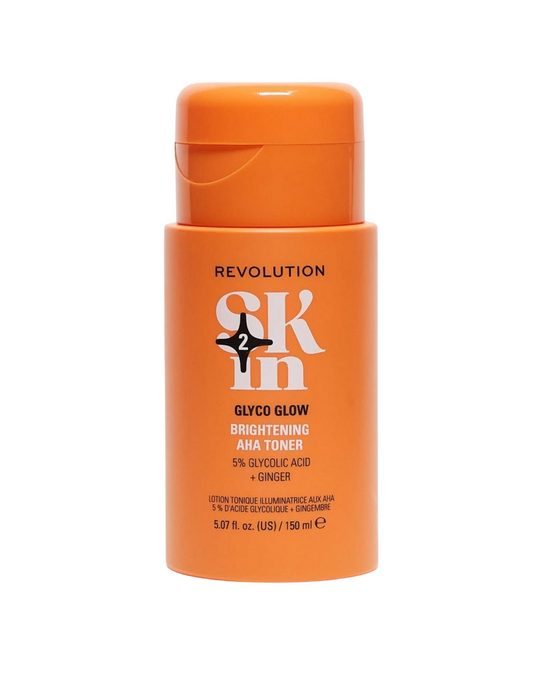 Revolution Skincare, Glyco Glow, 5% Glycolic Acid & Ginger, Brightening, Tonic Lotion, For Face, 150 ml