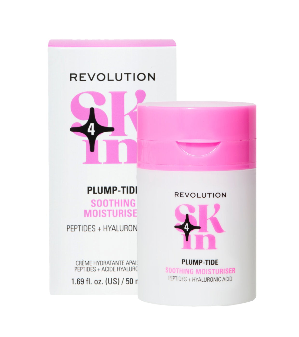 Revolution Skincare, Plump-Tide, Peptides & Hyaluronic Acid, Soothing, Cream, For Face, 50 ml