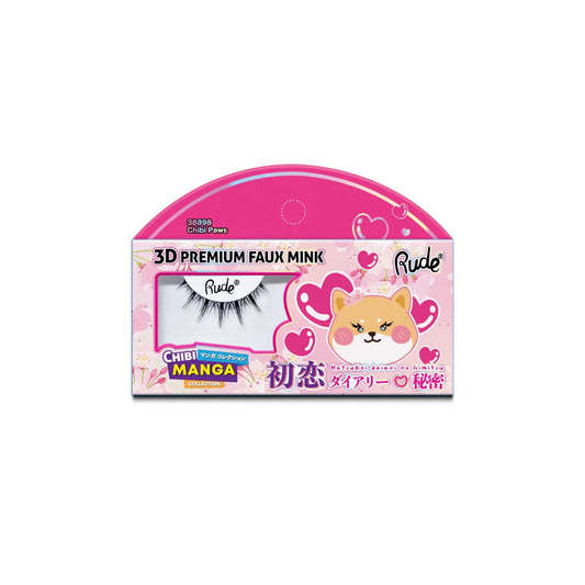 Rude Cosmetics, Chibi Manga Faux Mink - Chibi Paws, False Eyelashes